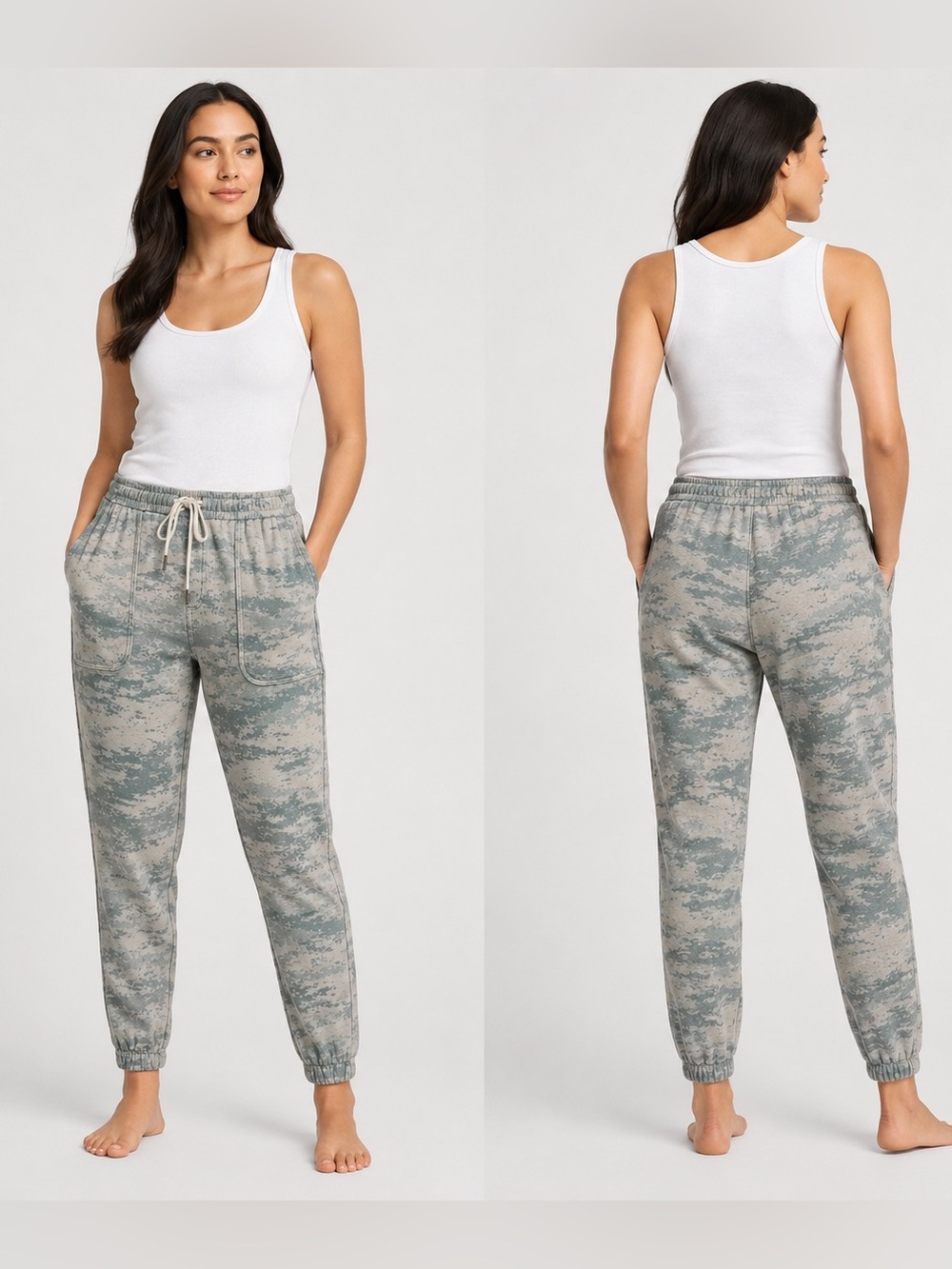 Athleta Women’s Grey Camo Farallon Jogger Pants, M